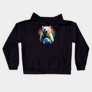 Polar Bear Earth Day Kids Hoodie